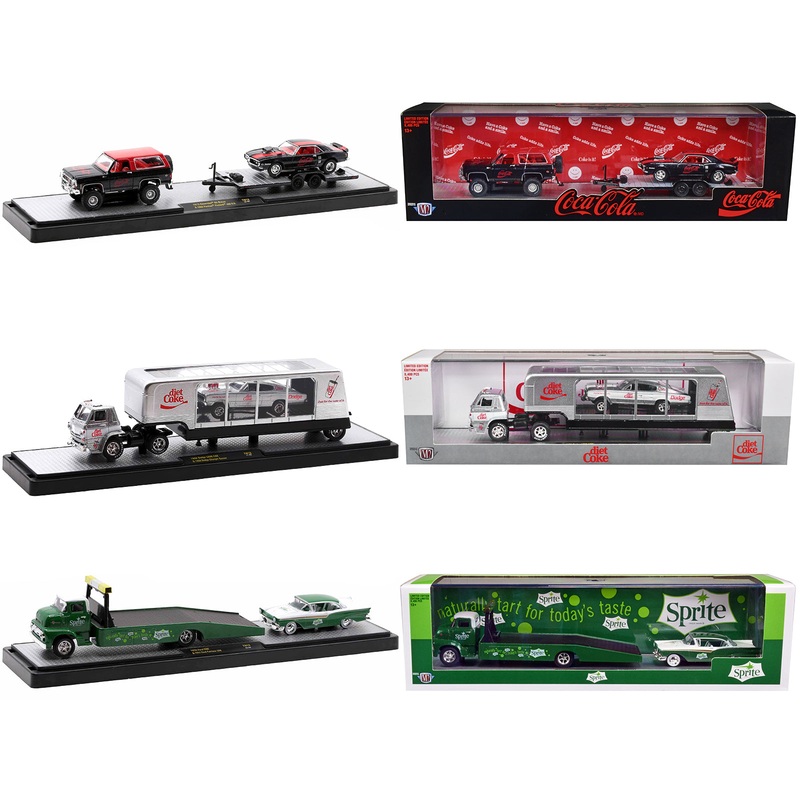 Auto Haulers “Sodas” Set of 3 pieces Release 18 Limited Edition to 8400 pieces Worldwide 1/64 Diecast Models by M2 Machines