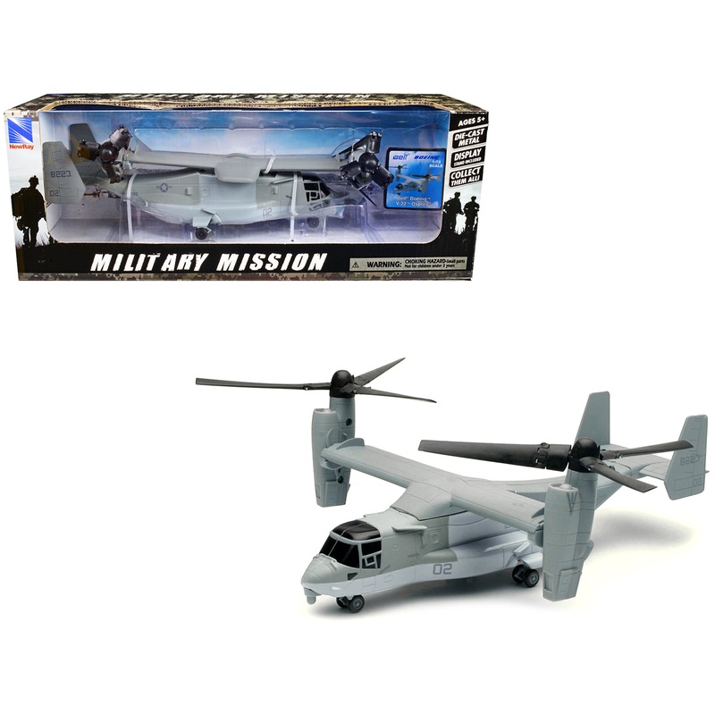Bell Boeing V-22 Osprey Aircraft #02 Gray “US Air Force” “Military Mission” Series 1/72 Diecast Model by New Ray
