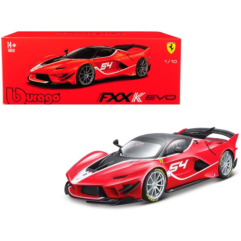 Ferrari FXX K Evo #54 Michael Luzich “Signature Series” 1/18 Diecast Model Car by Bburago