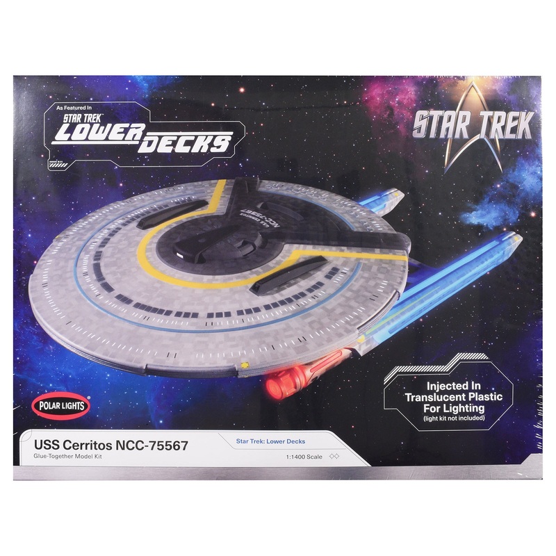 Skill 2 Model Kit USS Cerritos NCC-75567 Spacecraft “Star Trek: Lower Decks” (2020-2024) TV Series 1/1400 Scale Model by Polar Lights