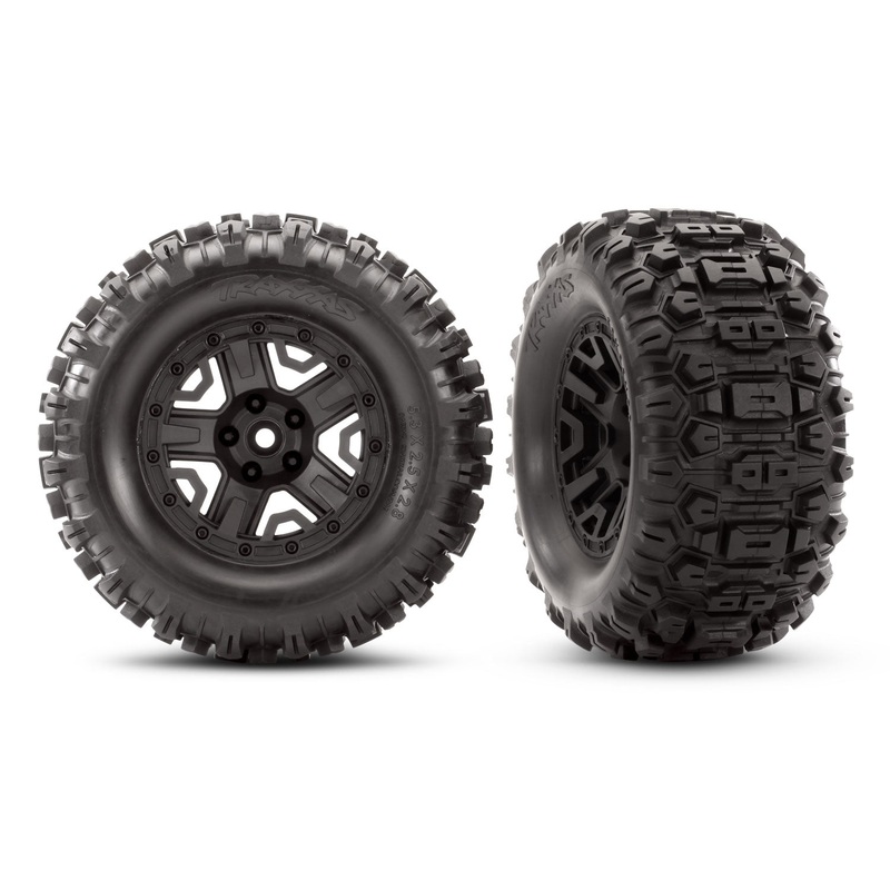 Traxxas – 6792 – Tyre & Wheel Assembled Sledgehammer (2) (HO4X4/RU/ST)