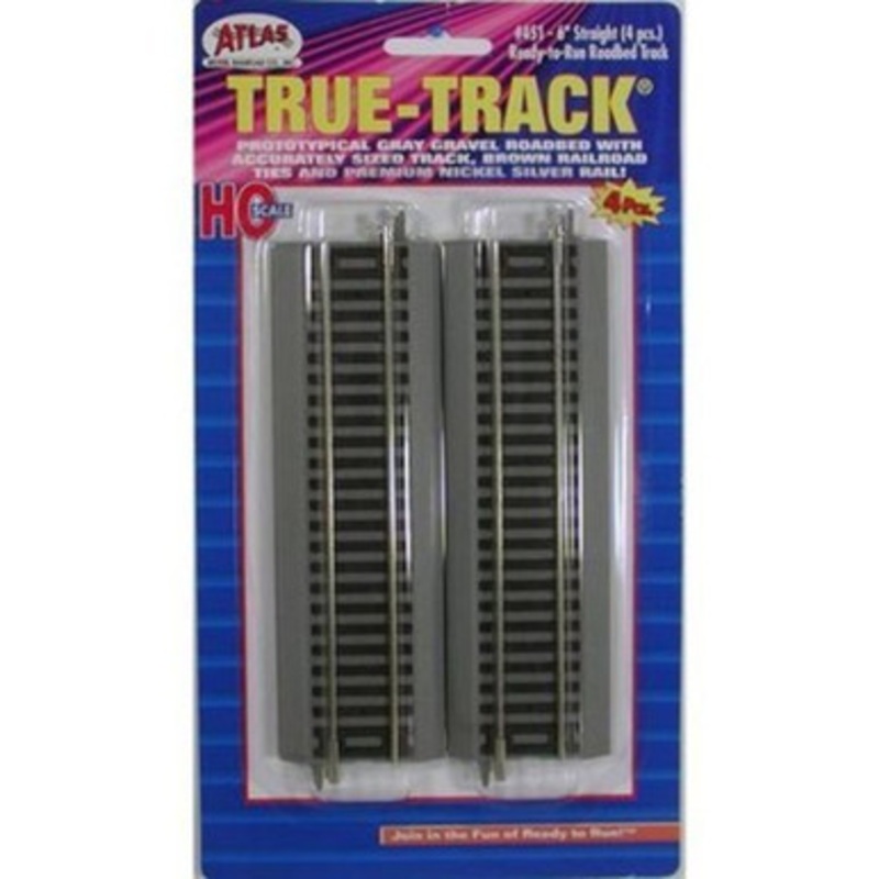 Atlas True-Track 6″ Straight Section (4) HO Scale