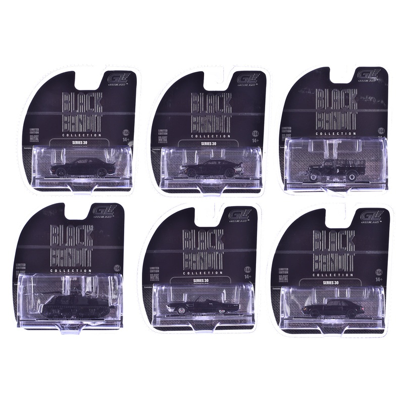 “Black Bandit” 6 piece Set Series 30 1/64 Diecast Model Cars by Greenlight