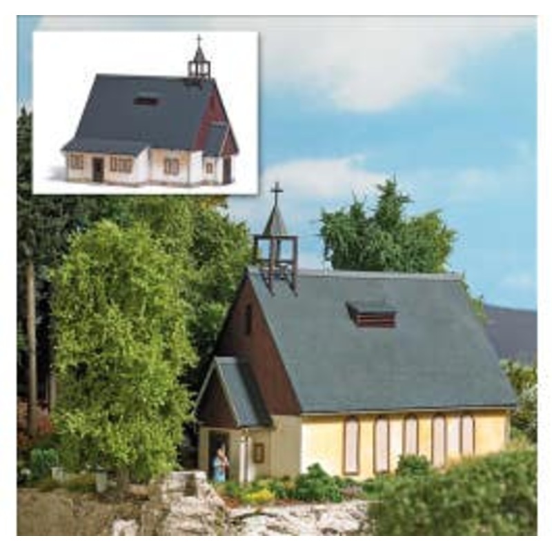 Busch 1941  HO Weathered Chapel Church kit