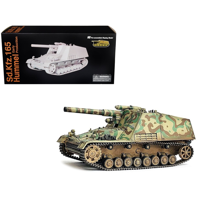 German Sd.Kfz.165 Hummel Self-Propelled Gun V2 “Early Production German Army” “NEO Dragon Armor” Series 1/72 Plastic Model by Dragon Models