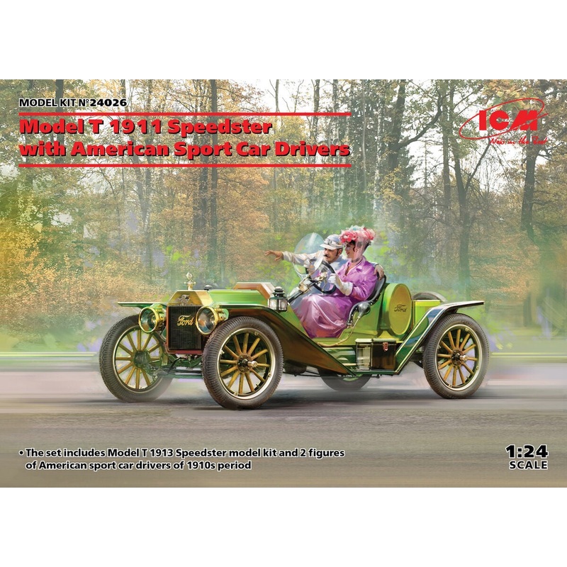 ICM – 1/24 Model T 1913 Speedster w/ American Sport Car Drivers