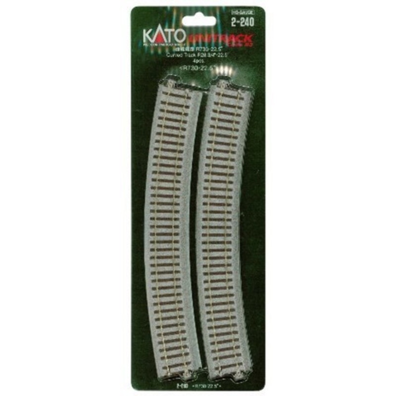 Kato 2-240 HO Scale 730mm 28-3/4″ Radius Curve 22.5-Degree (4)