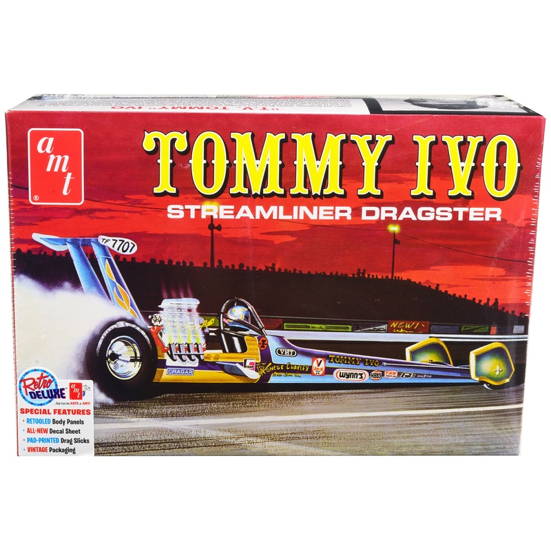 Skill 2 Model Kit Tommy Ivo Streamliner Dragster 1/25 Scale Model by AMT
