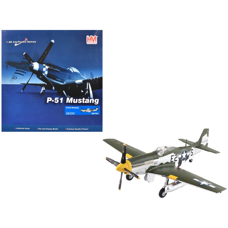 North American P-51D Mustang Fighter Aircraft “413926 375th Fighter Squadron 8th Air Force” (1944) United States Army Air Forces “Air Power Series” 1/48 Diecast Model by Hobby Master