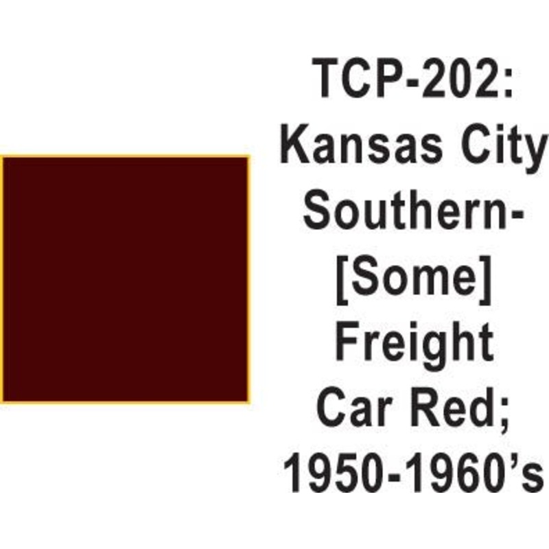 Tru Color TCP-202 KANSAS CITY SOUTHERN (some)1950-60’s Frt. Car Red 1 ounce
