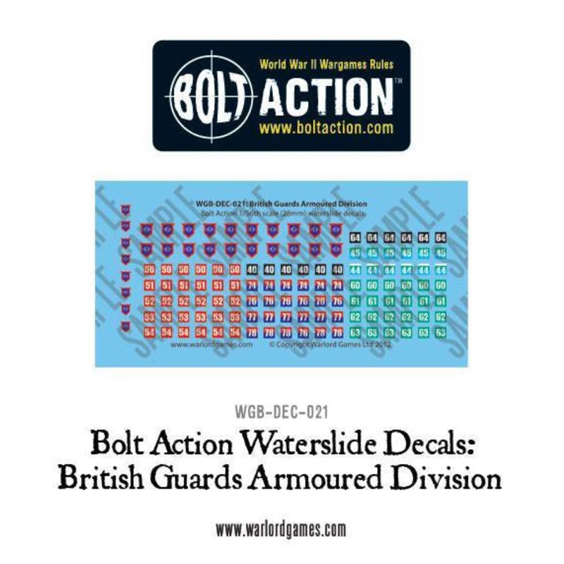 Warlord – Bolt Action: Decals – British Guards Armoured Division