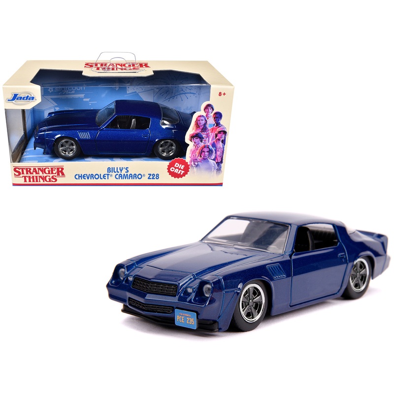 Billy’s Chevrolet Camaro Z28 Metallic Dark Blue “Stranger Things” (2016) TV Series “Hollywood Rides” 1/32 Diecast Model Car by Jada