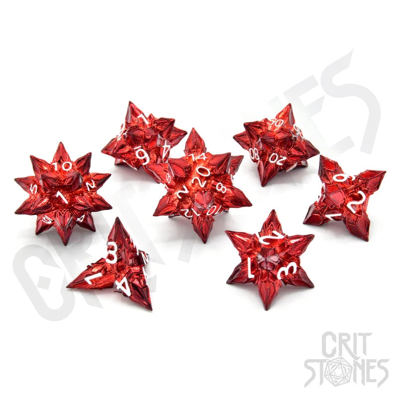 CritStones – Metal RPG Dice Set – Bane’s Inferno