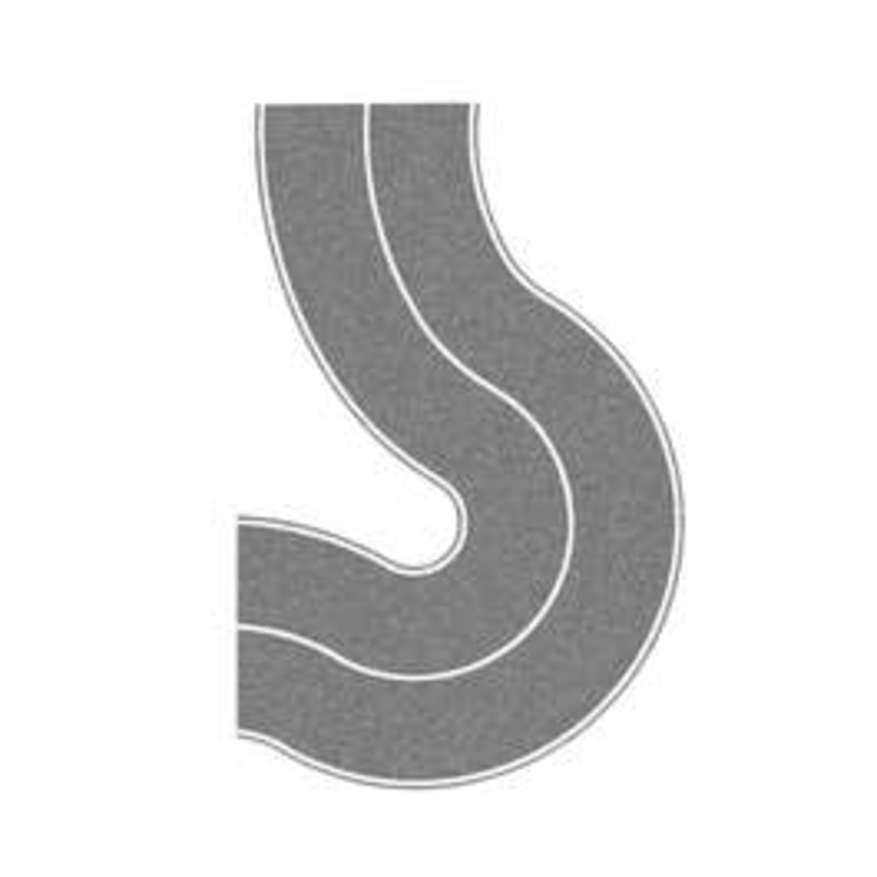 NOCH 34204  N Flexible Highway Curve Grey ( 2pcs, 1.57 inches x 1.96 inches)