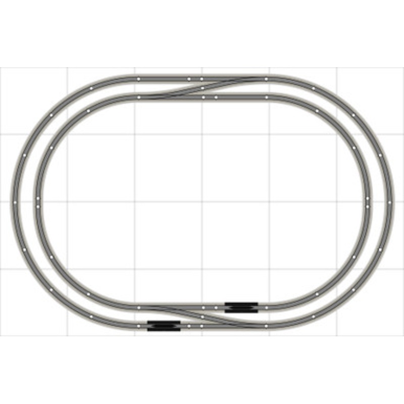 Bachmann E-Z Track Train Layout #020A Train Set HO Scale 4′ X 6′ Wire Switches