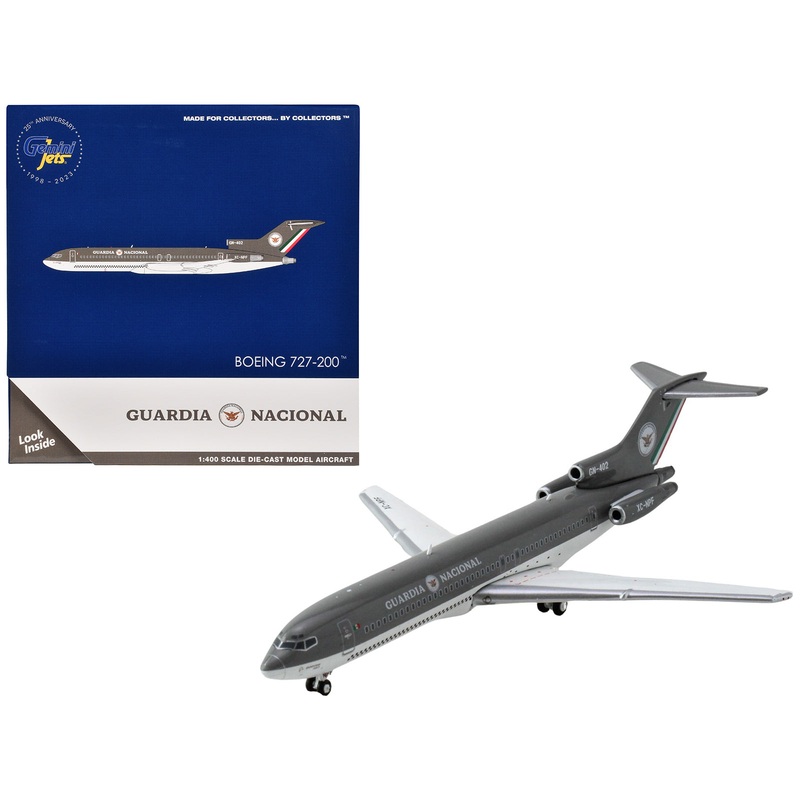 Boeing 727-200 Commercial Aircraft “Guardia Nacional – Mexico National Guard” (XC-NPF/GN-402) Gray 1/400 Diecast Model Airplane by GeminiJets