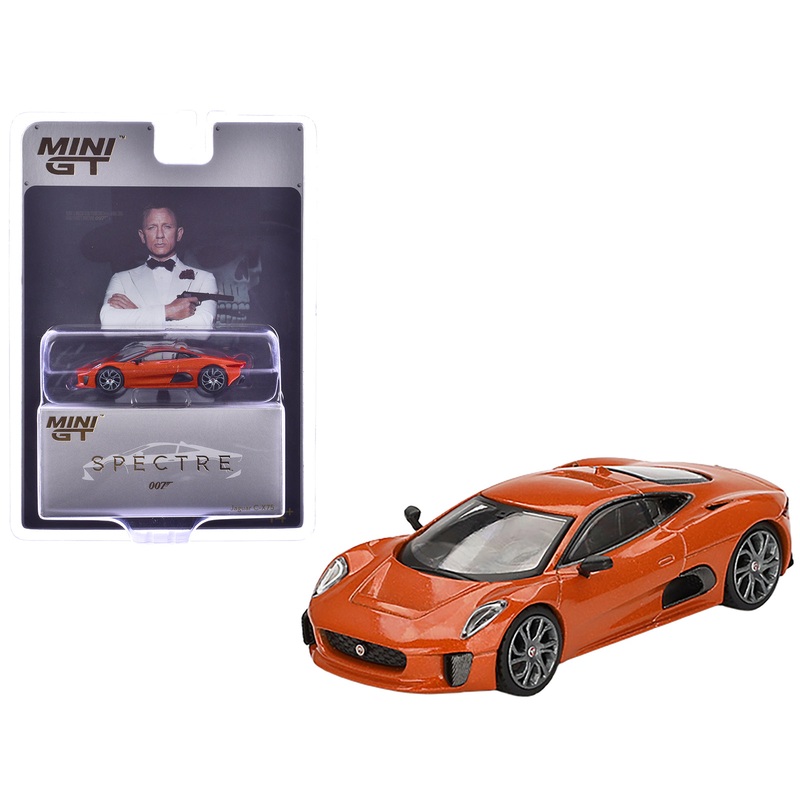 Jaguar C-X75 Orange Metallic 007 James Bond “Spectre” (2015) Movie Limited Edition 1/64 Diecast Model Car by Mini GT