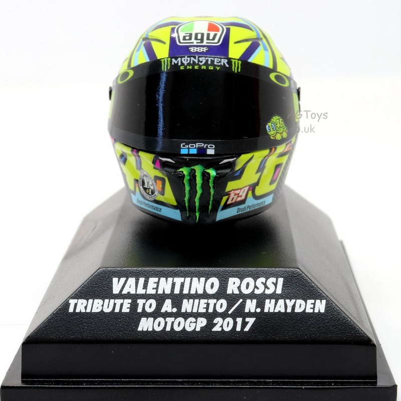 Minichamps – 1/10 AGV Helmet (V. Rossi) MotoGP (Tribute to A.Nieto/ N Hayden) 2017