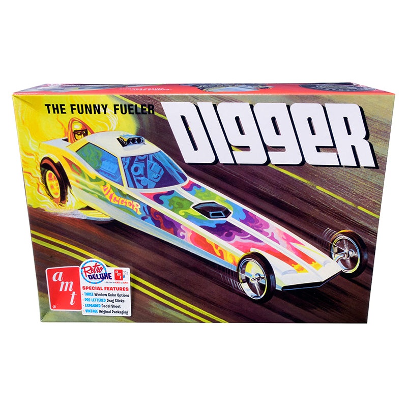 Skill 2 Model Kit Digger Dragster “The Funny Fueler” 1/25 Scale Model by AMT