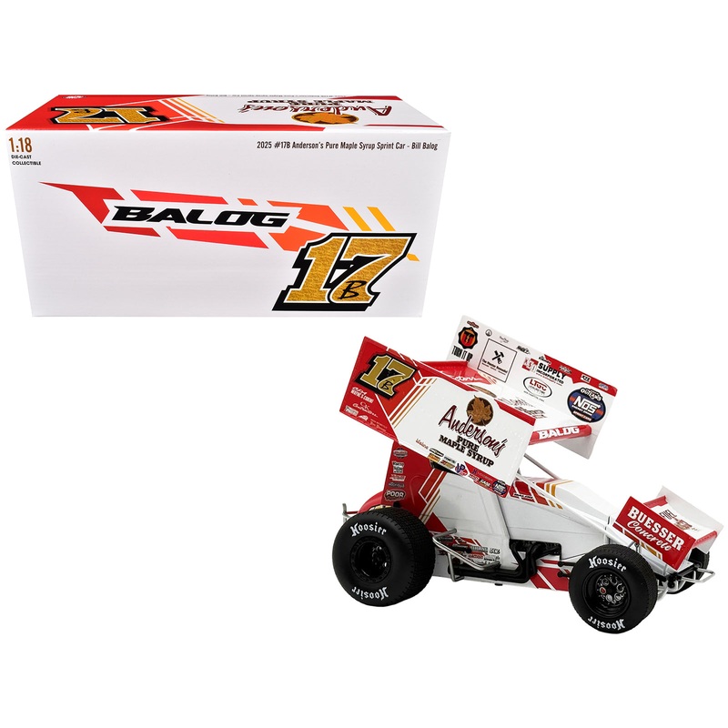 Winged Sprint Car #17B Bill Balog “Anderson’s Pure Maple Syrup” (2025) 1/18 Diecast Model Car by ACME
