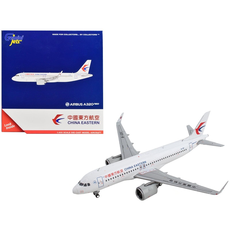 Airbus A320neo Commercial Aircraft “China Eastern Airlines” White 1/400 Diecast Model Airplane by GeminiJets