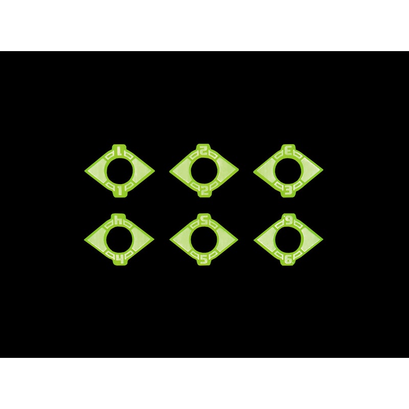 Micro Art Studio – Space Fighter Dual Arc Indicators Medium/Large Green (6pc) P00247