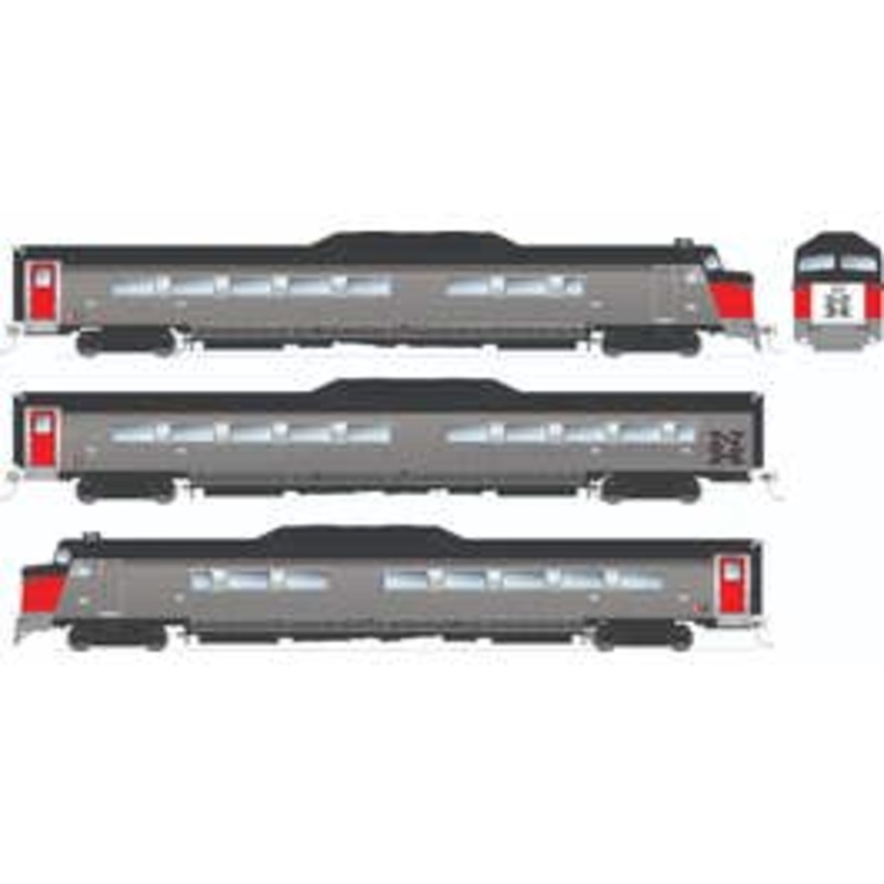 Rapido 16401 HO Budd Roger Williams 3-car set (DC/Silent): New Haven