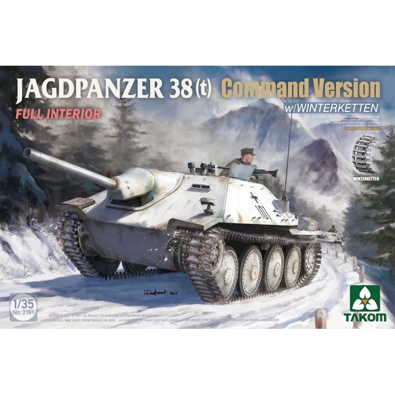Takom – 1/35 JAGDPANER 38(t) Command Version w/ Winterketten