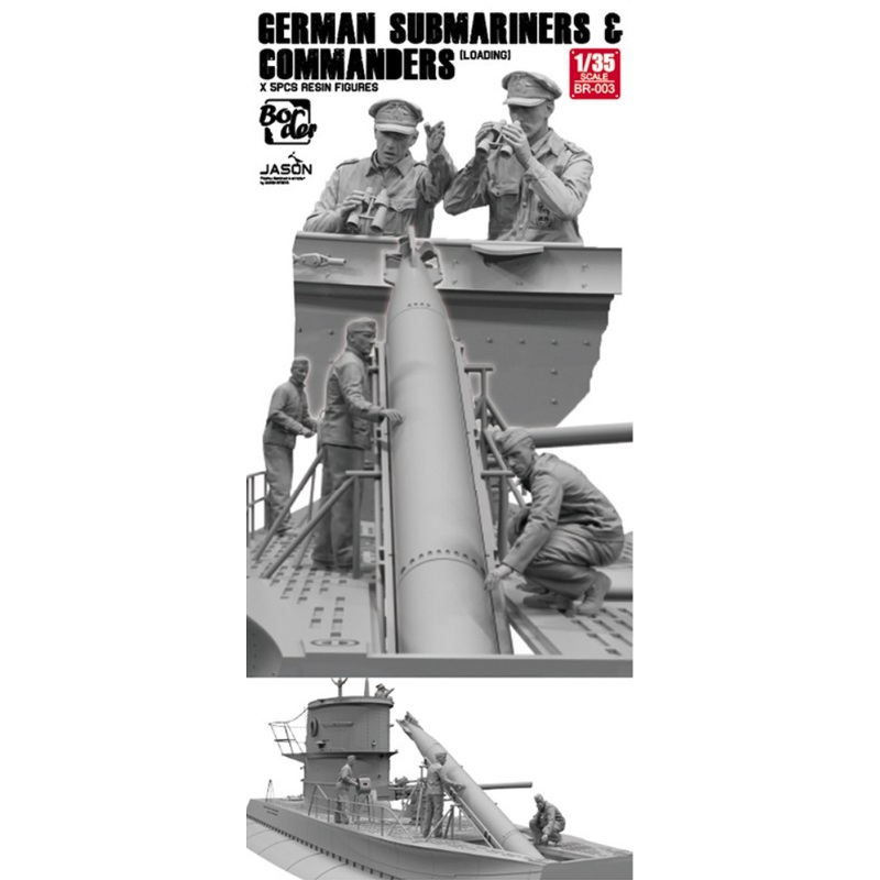 Border Model – 1/35 German Submariners & Commanders (Loading) (5 x Resin Figures)