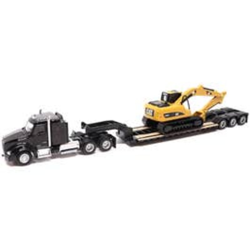 Diecast Masters 84420 HO Peterbilt Model 579 UltraLoft Tandem Tractor with Lowboy Trailer and Cat D5M Dozer