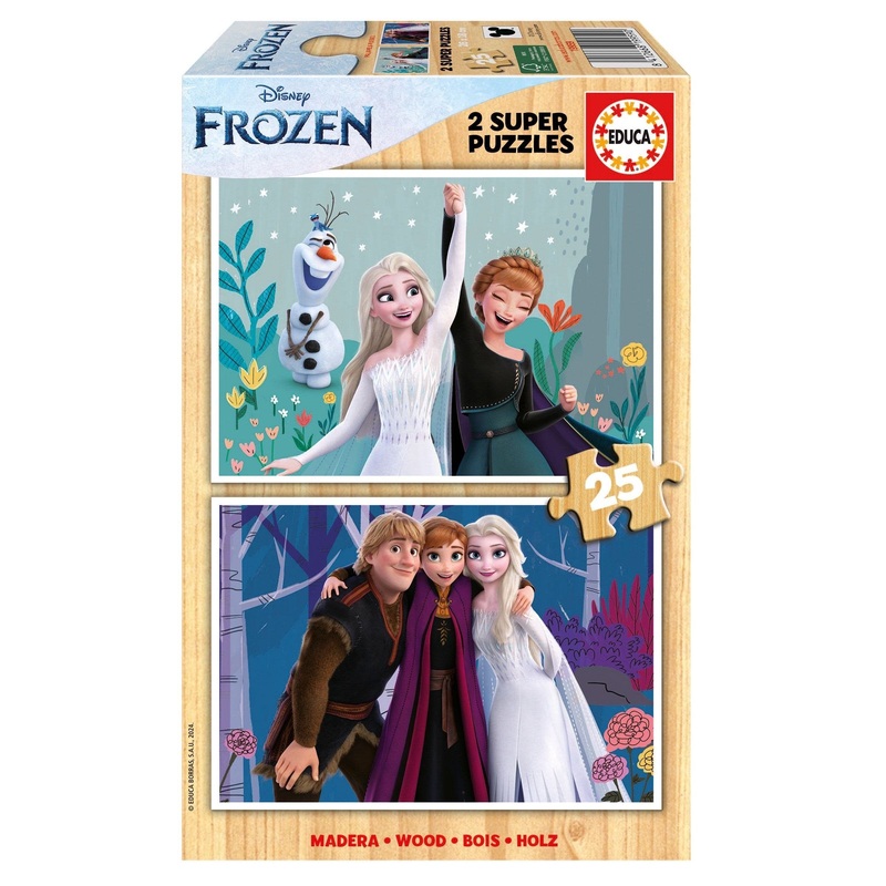Educa – Frozen (2x25pc) (Wooden Puzzle)
