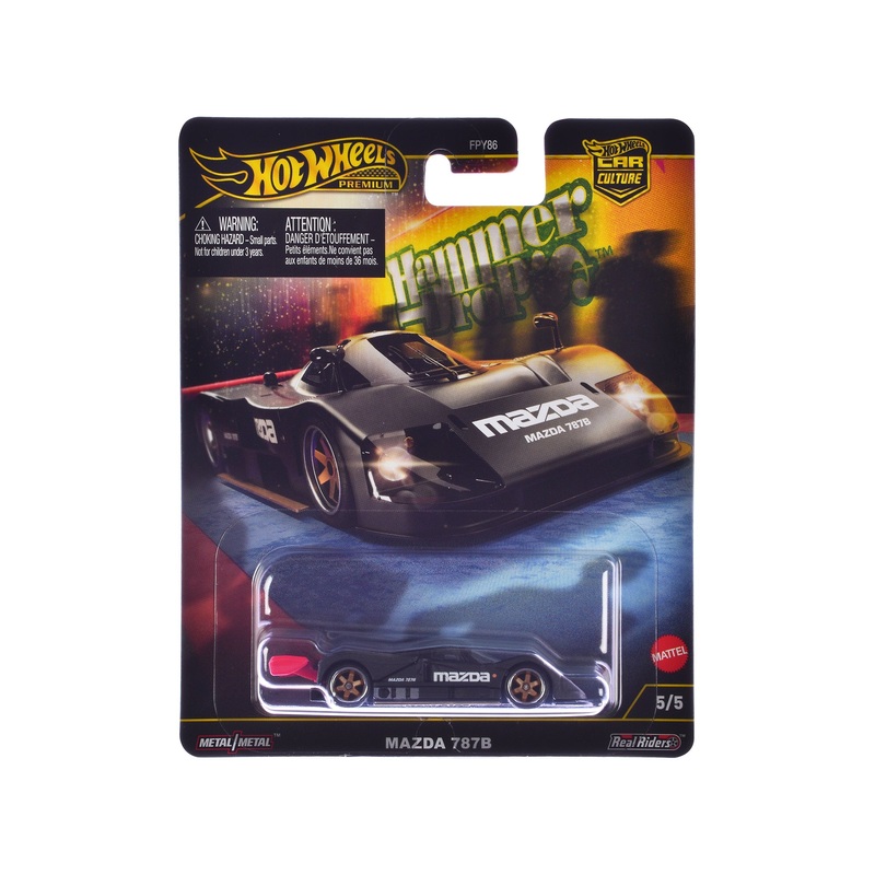 Mazda 787B Prototype Race Car Black “Hammer Drop” Series Diecast Model Car by Hot Wheels