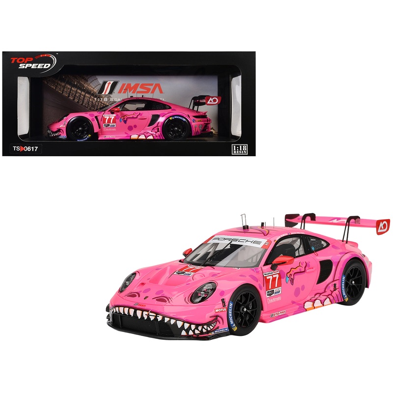 Porsche 911 GT3 R #77 Julien Andlauer – Laurin Heinrich “AO Racing – Roxy” “IMSA SportsCar Weekend – Road America” (2024) 1/18 Model Car by Top Speed