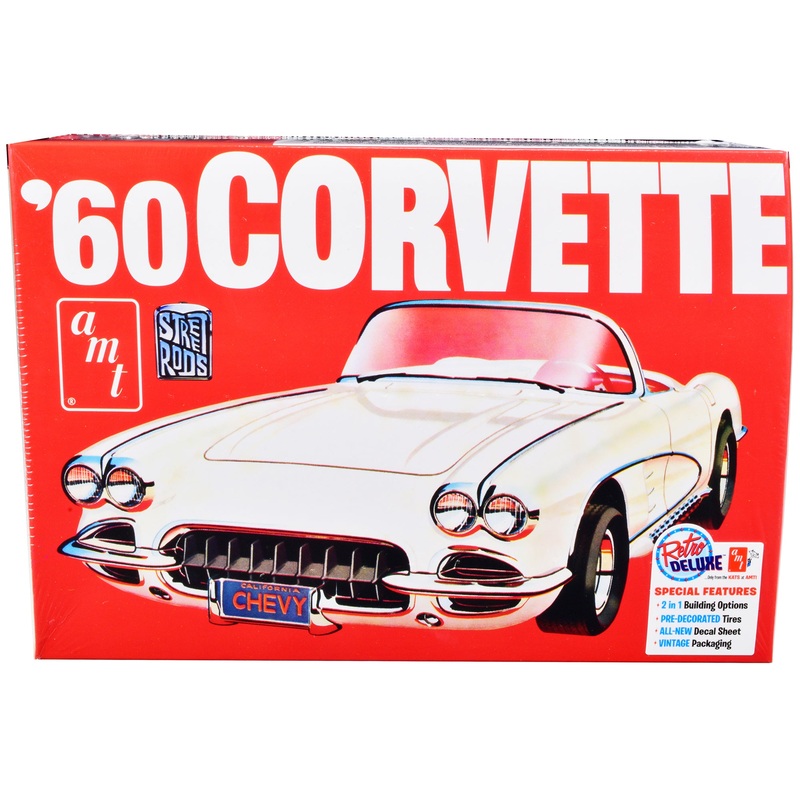 Skill 2 Model Kit 1960 Chevrolet Corvette “Street Rods” 1/25 Scale Model by AMT