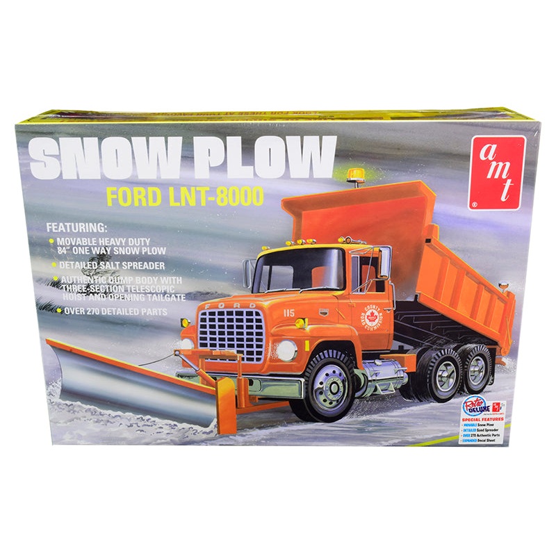 Skill 3 Model Kit Ford LNT-8000 Snow Plow Truck 1/25 Scale Model by AMT