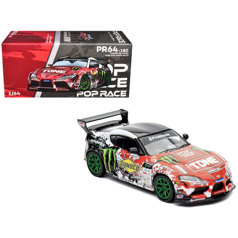 Toyota Pandem GR Supra RHD (Right Hand Drive) Daigo Saito “D1 Grand Prix” (2024) 1/64 Diecast Model Car by Pop Race