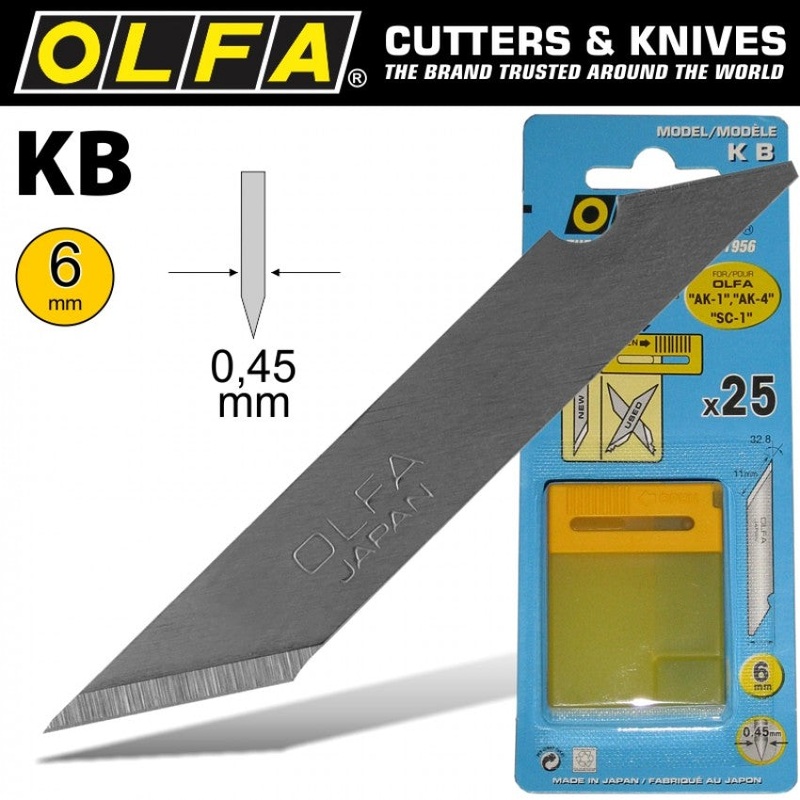 Olfa – Blades KB 25/Pack 6mm