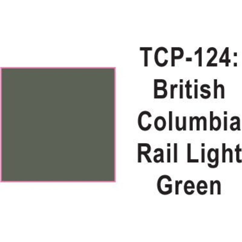 Tru Color TCP-124 British Columbia Rail Light Green Paint 1 ounce