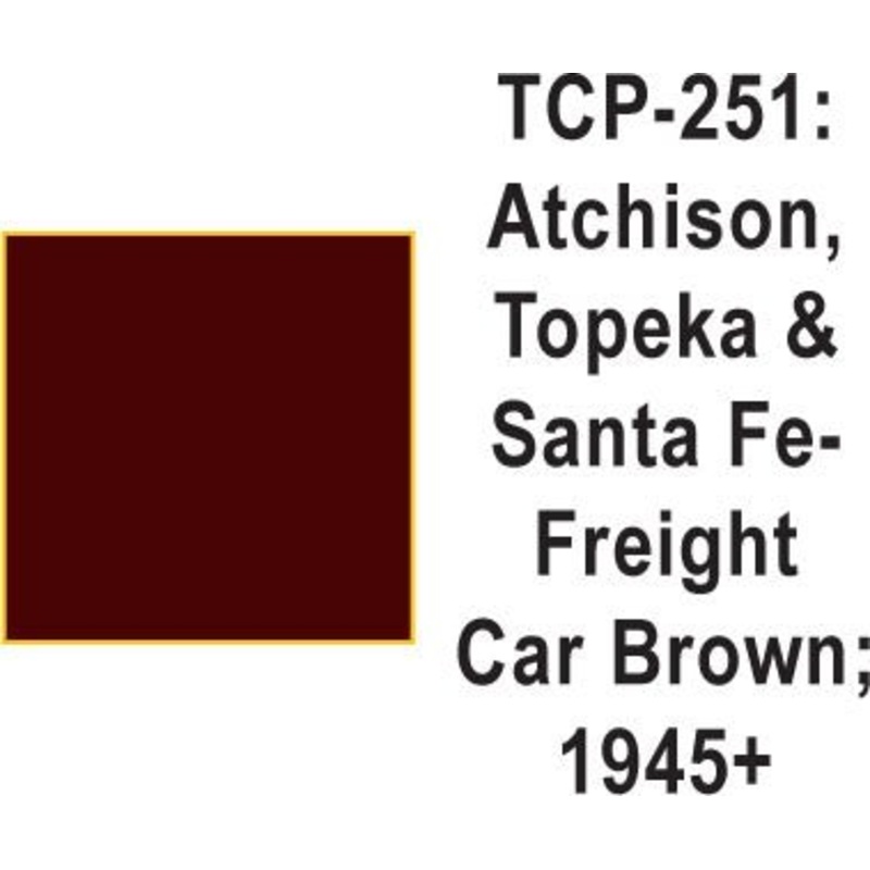 Tru Color TCP-251 Santa Fe 1945+ Freight Car Brown 1 Fluid Ounce