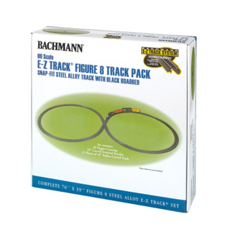 Bachmann 44487 HO Scale E-Z Track Figure 8 Track Pack Steel Alloy