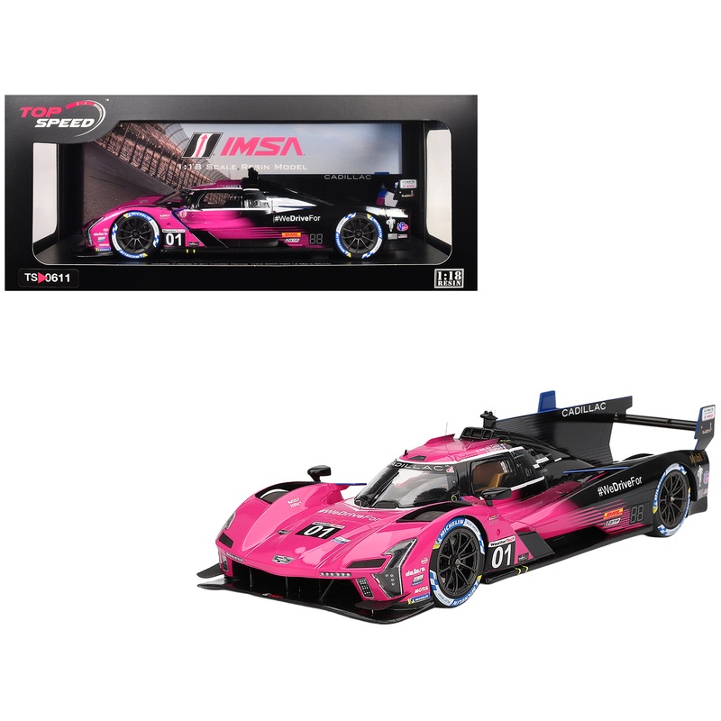 Cadillac V-Series.R #01 Sebastien Bourdais – Scott Dixon – Renger van der Zande “Cadillac Racing” Winner IMSA “Petit Le Mans” (2024) 1/18 Model Car by Top Speed