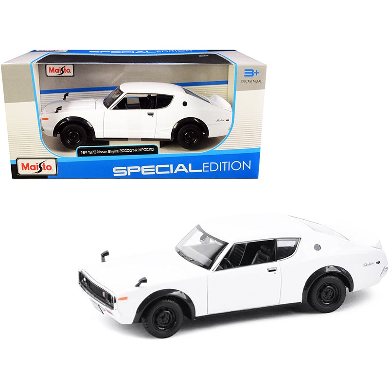 1973 Nissan Skyline 2000GT-R (KPGC110) White “Special Edition” Series 1/24 Diecast Model Car by Maisto