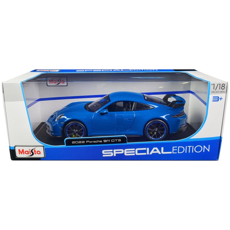 2022 Porsche 911 GT3 Blue “Special Edition” 1/18 Diecast Model Car by Maisto