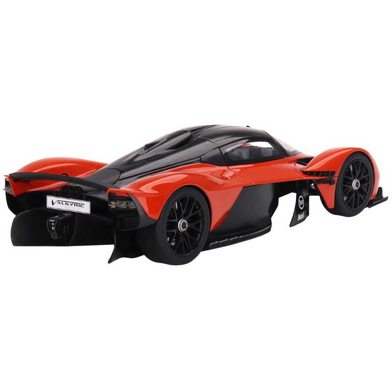 Aston Martin Valkyrie Maximum Orange with Black Top 1/18 Model Car by Top Speed
