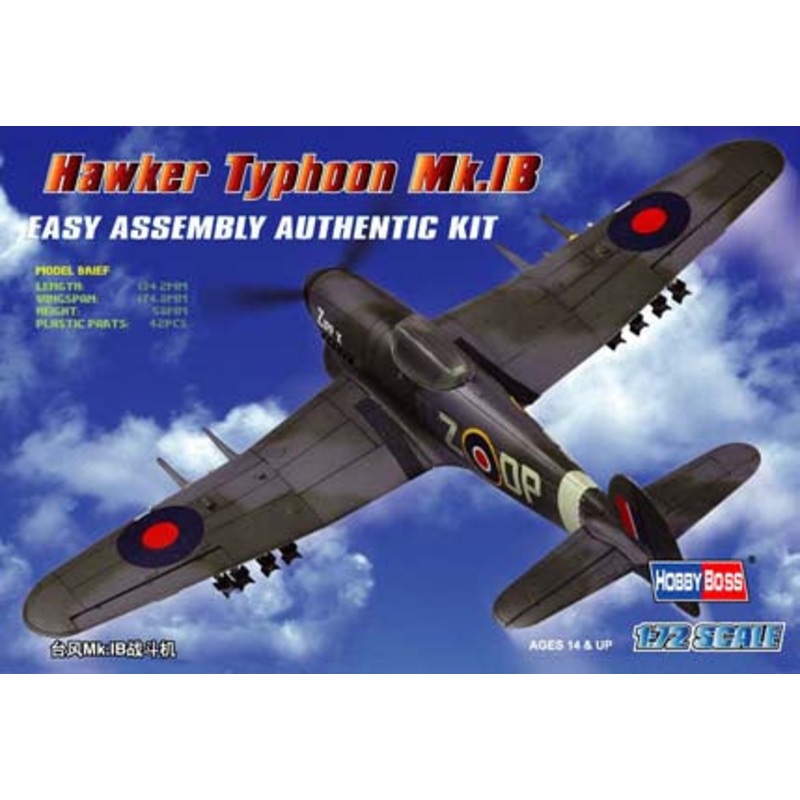 Hobby Boss – 1/72 Hawker Typhoon Mk IB Figher (80232)