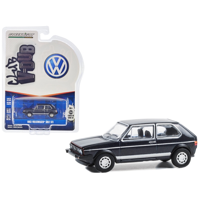 1983 Volkswagen Golf GTi Helios Blue Metallic “Club Vee-Dub” Series 18 1/64 Diecast Model Car by Greenlight