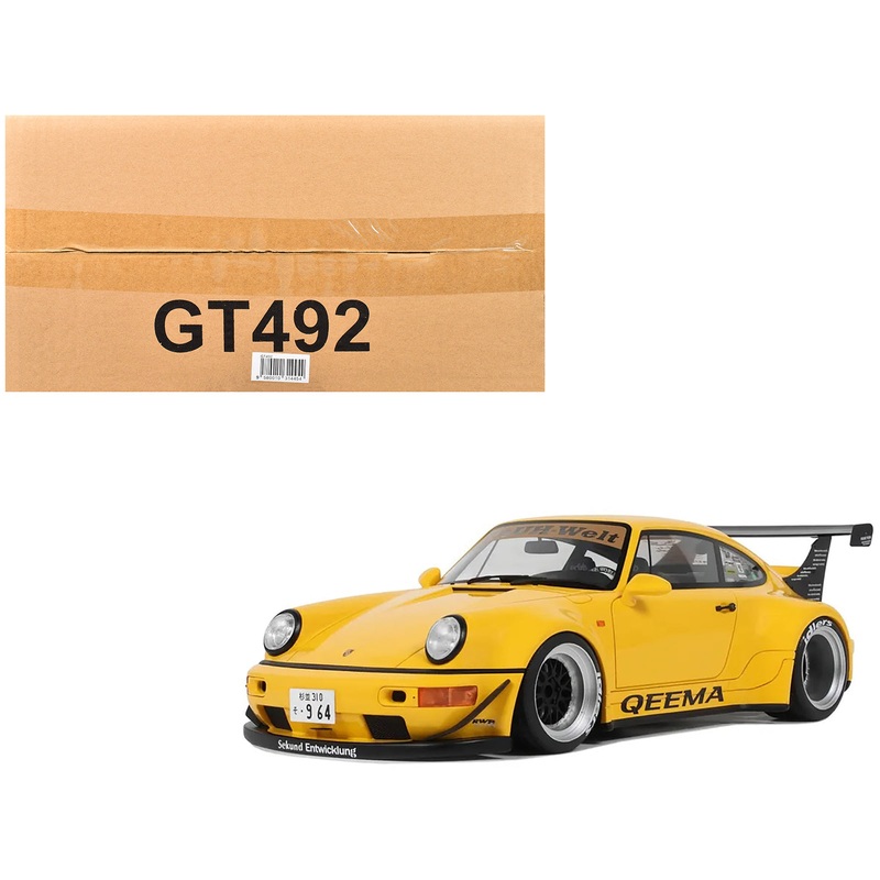 2024 Porsche 911 (964) RWB “Qeema” Yellow 1/18 Model Car by GT Spirit