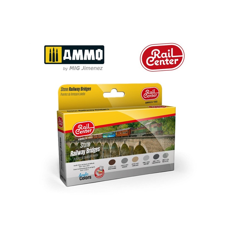 AMMO – R-1022 Stone Railway Bridges (Paint Set)