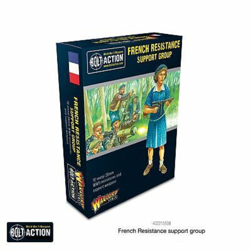 Warlord – Bolt Action: French Resistance Support Group (HQ & Mortar & MMG)
