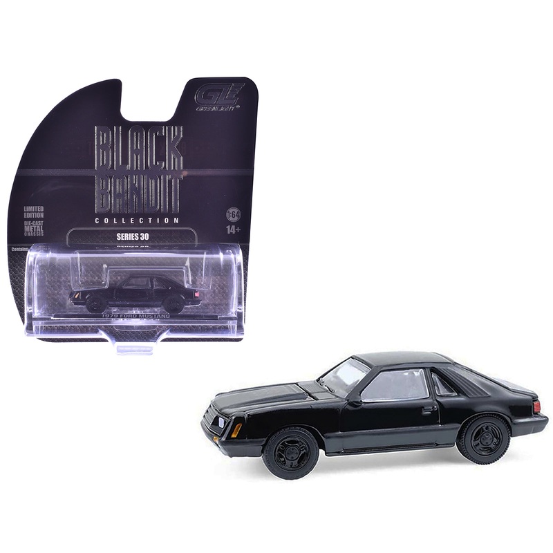 1979 Ford Mustang Fastback Black “Black Bandit” Series 30 1/64 Diecast Model Car by Greenlight